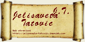 Jelisaveta Tatović vizit kartica